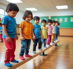 indian_preschool_image_of_balancing_beam_walking_on