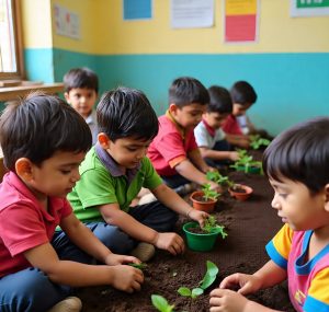 indian_preschool_image_of_gardening_planting_seeds