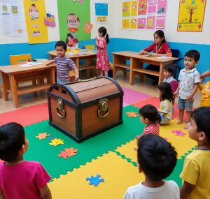 indian_preschool_image_of_treasure_hunt_with